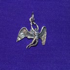 Male angel pendant silver
